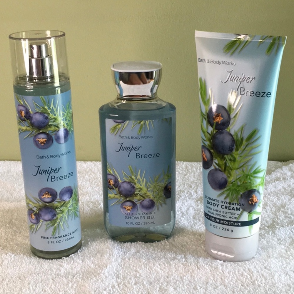 🌟NEW🌟 Bath & Bath Body Works (BBW) Juniper Breeze Bath Set. 3 piece